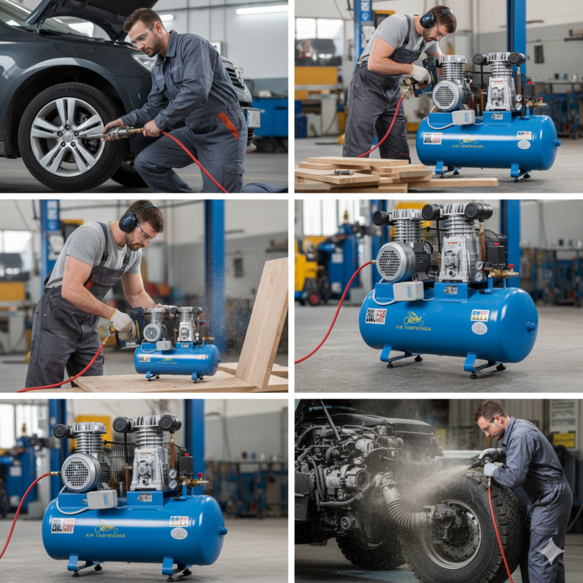 COMPRESSEUR DAIRE 200L 380V 5,5HP COURROIE LP-1838