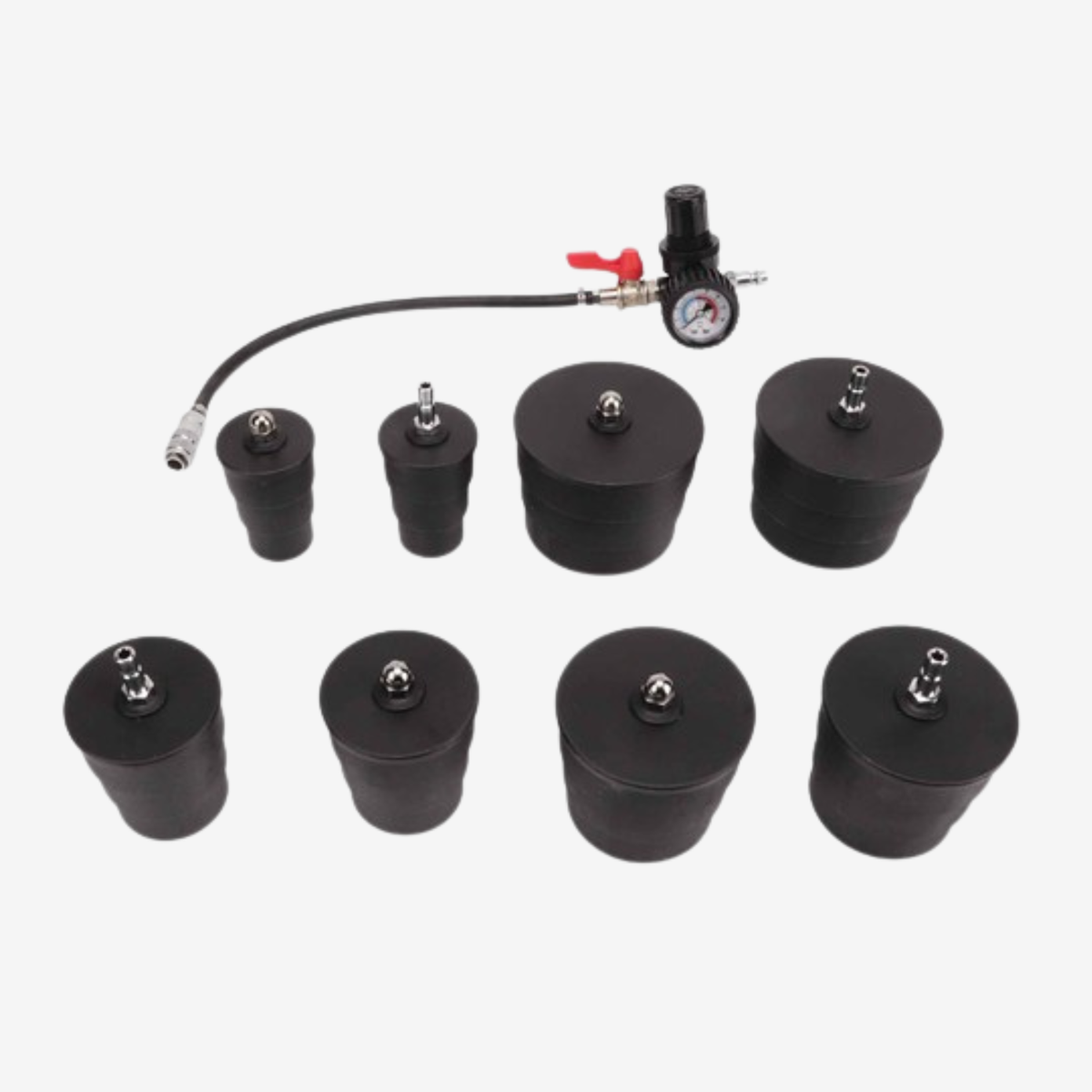Kit professionnel de test de fuite de turbo OKSTENCK – 9 pièces avec adaptateurs 35 à 90 mm YZ-6125