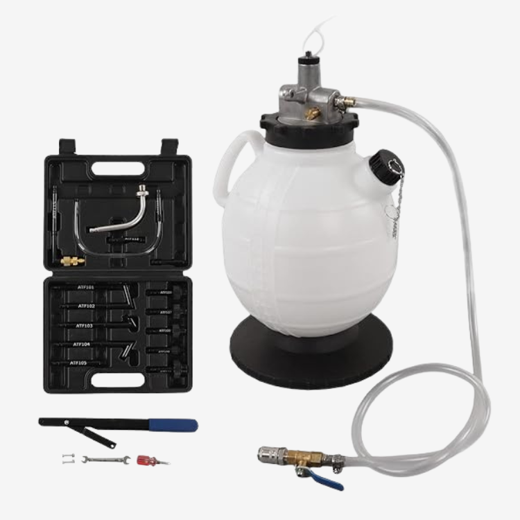 YZ9023 Remplisseur Huile Boîte Auto 7.5L – Pompe Manuelle ATF avec 15 Adaptateurs