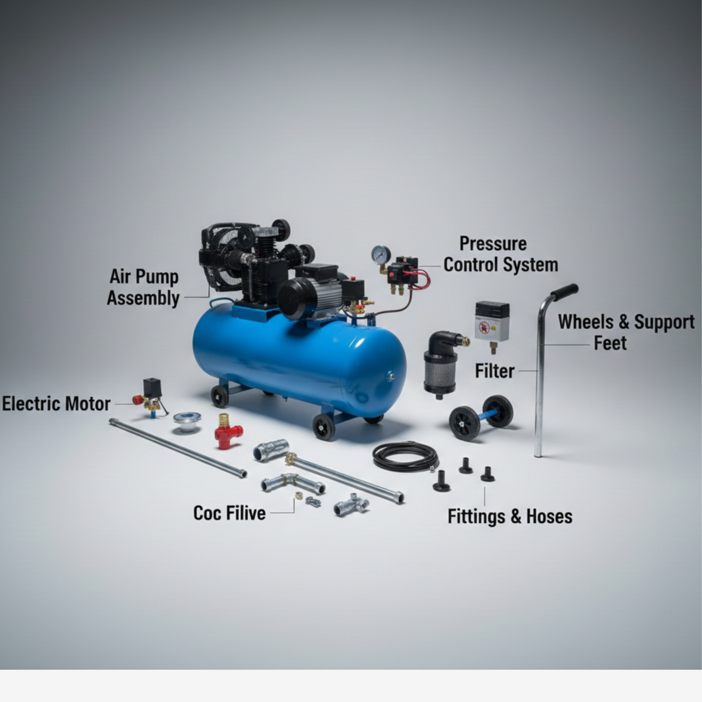 Compresseur d’air 300 L à courroie – 4,5 HP – 220 V LP-1919
