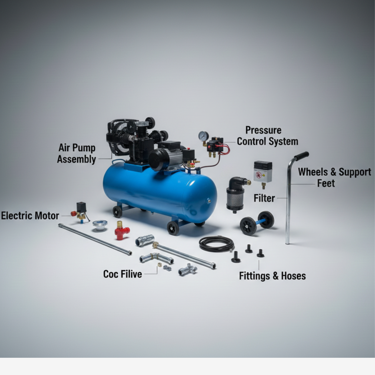 Compresseur d’air 300 L à courroie – 4,5 HP – 220 V LP-1919