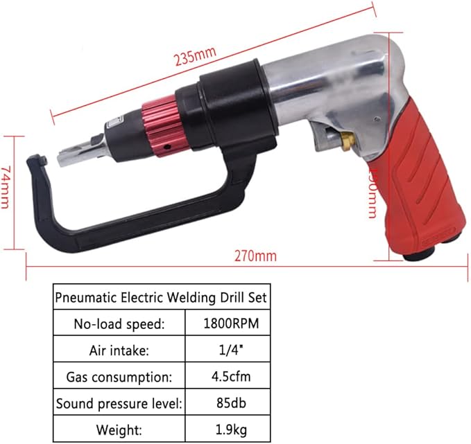Perceuse Pneumatique pour Dépointage de Soudure – Machine Spot Weld 6.5 mm / 8 mm YZ-3275
