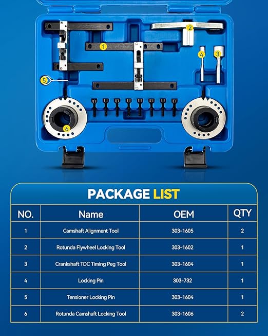 Kit Outils Calage Distribution PHILTOP – Compatible Ford Fiesta, Focus, EcoSport, Transit & C-Max YZ-9080