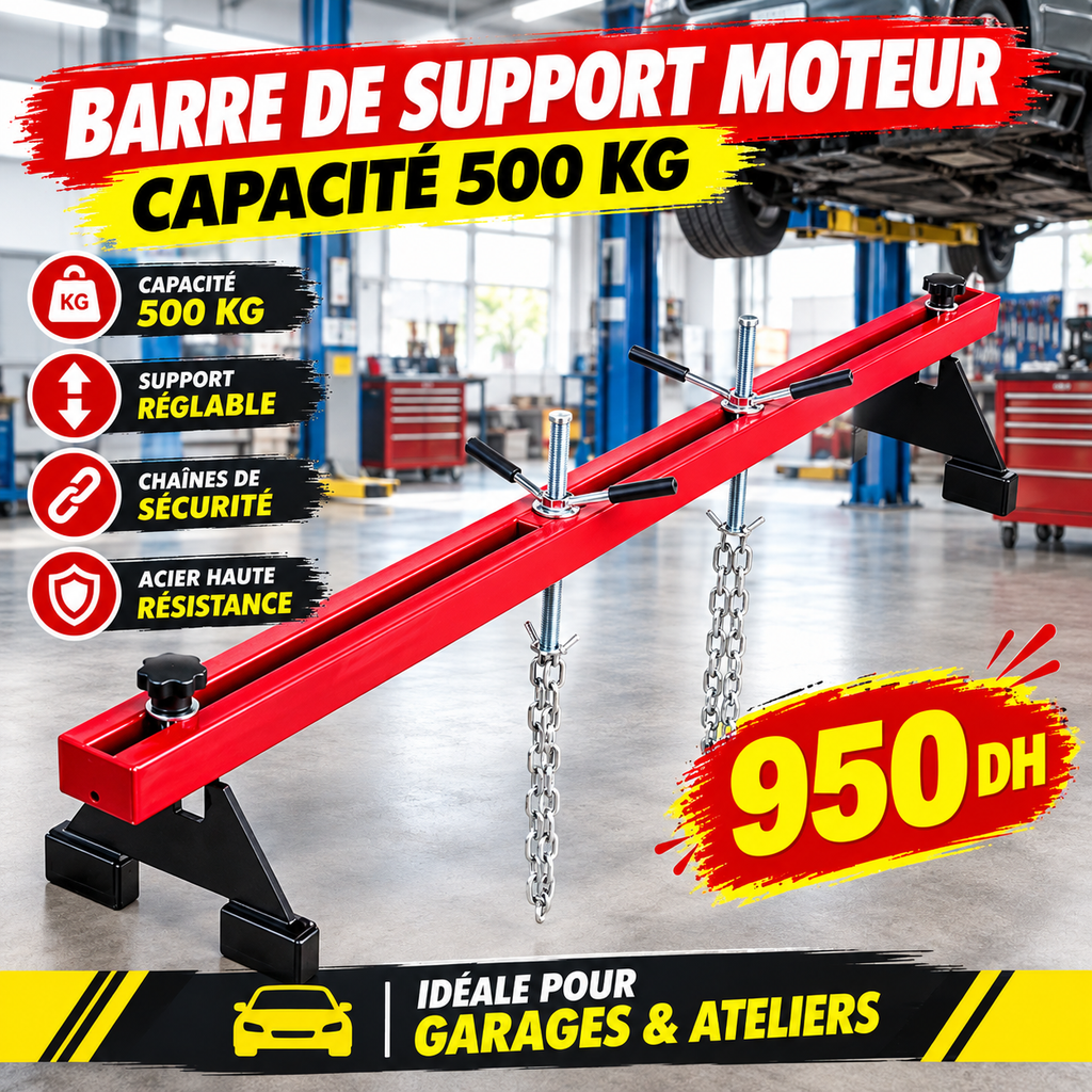 YZ-4051 BARRE DE SUPPORT MOTEUR 500KG