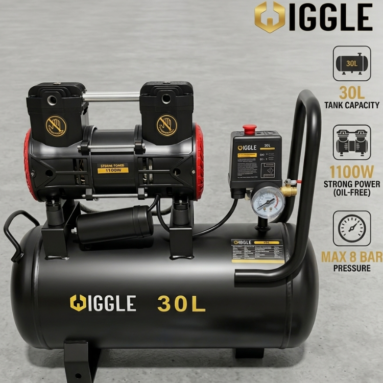 Compresseur d’Air Silencieux WIGGLE 30L – 1100W KSL-34-105