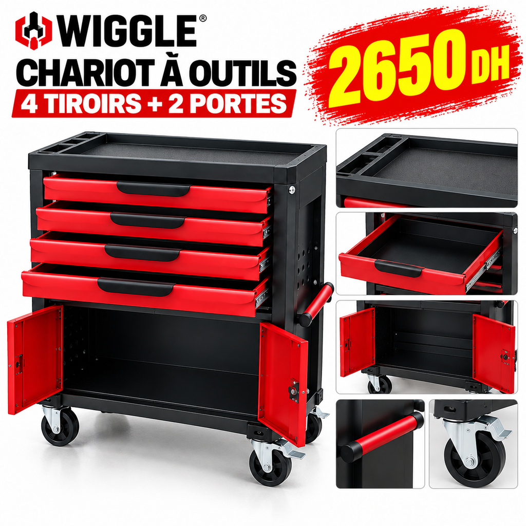 Servante a outil 4 tiroirs WJS-T0401 VIDE