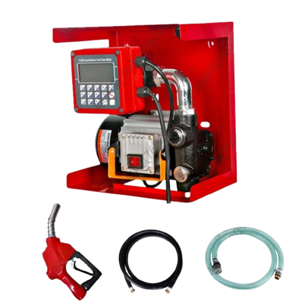 pompe de transfert électrique  avec un compteur digital pour le gasoil, l'huile et le carburant