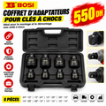 Coffret d’Adaptateurs pour Clé à Chocs – 8 Pièces  BS365808