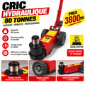 Cric Hydraulique 80 Tonnes – Professionnel pour Poids Lourds YZ- 4070C