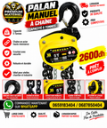 Palan manuel à chaîne 5 tonnes – Chaîne 03 mètres