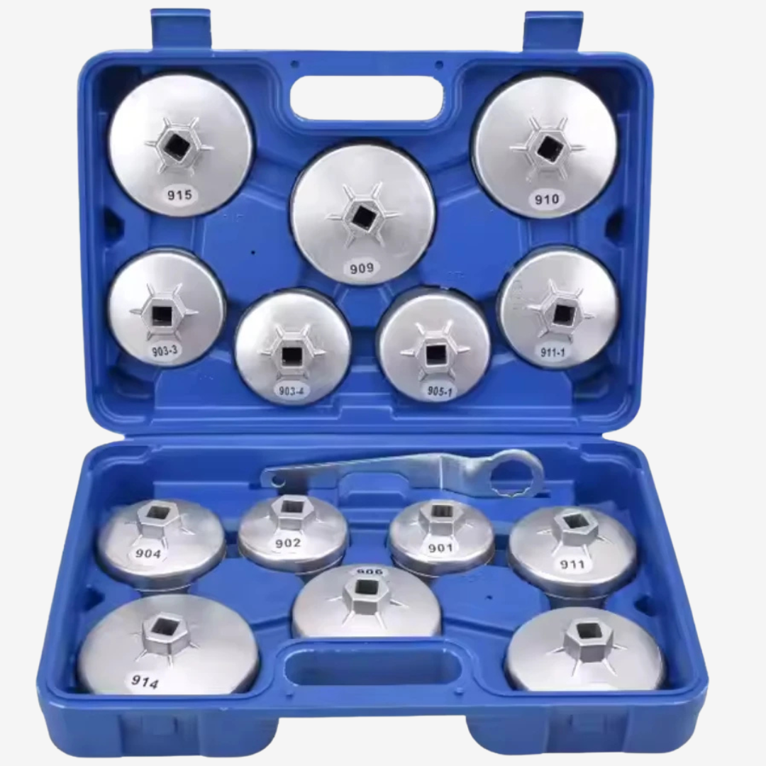 Kit de clés pour filtre à huile en aluminium – 14 pièces WJS-6014A
