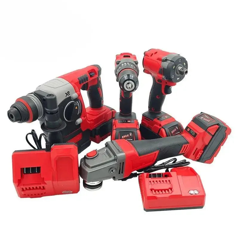 Kit professionnel 4-en-1 d’outils électroportatifs sans fil à batterie lithium KSL-033